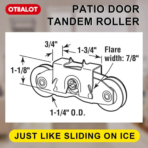 Diagram of Two Pack Tandem Roller Assembly For Sliding Patio Doors Fits 1997061 1982 Present Replaces 1273704 1964 To 1982