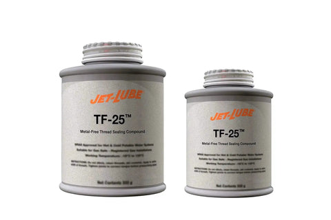 Two containers of TF 25 Heavy Duty Anti Seize And Thread Sealant For High Temperature Applications Brushable Lead Free