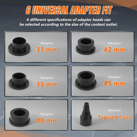 Universal Coolant Vacuum Refill Kit With 5 Adapters And Pressure Gauge For Leak Detection in Radiator