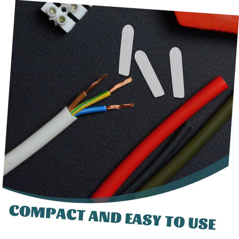 Clear Plastic Screw Covers End Caps Set shown next to electrical cables on dark surface