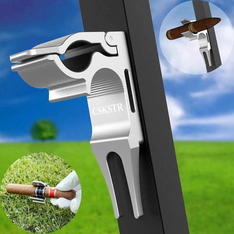 2 Pack Magnetic Sticks Holder For Golf Cart And Grass With Four Point Lock And Sponge Pad Protection in use on golf cart and grass