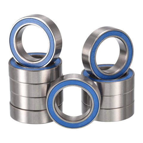HiPicco 6701-2RS deep groove ball bearings, chrome steel with blue rubber seals, 12x18x4 mm, 10 pcs