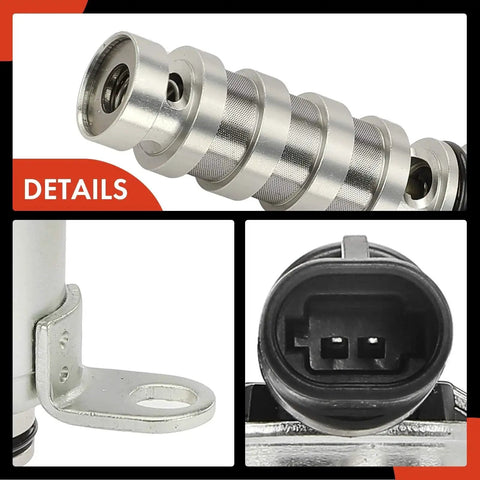 2-Piece Intake And Exhaust Engine Variable Valve Timing VVT Solenoid Kit For Hyundai And Kia Models Including Elantra Coupe And GT Sonata Tucson Veloster Kona Soul Optima Forte Koup Seltos Forte5, detailed views of solenoid components