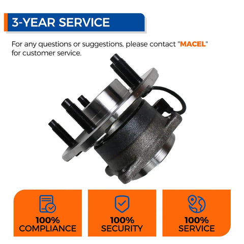 512229 Rear Wheel Hub And Bearing Assembly With ABS For 2006 Pontiac Torrent, 2005 2006 Chevy Equinox, Saturn Vue, 5 Lug Hub