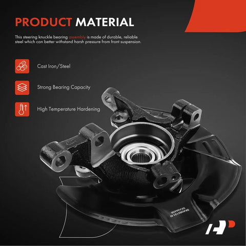 Front Right Steering Knuckle And Wheel Bearing Hub Assembly For 2011 Hyundai Sonata 2.4L With Sport Suspension Passenger Side