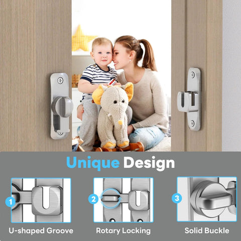 90 And 180 Degree Barn Door Lock Built Tough Sliding Gate Latch For Privacy On Garden Zinc Alloy Rust Resistant Easy Install