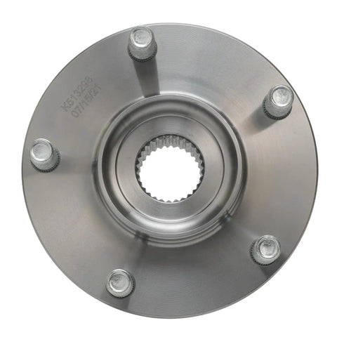 Close-up of 2 Piece Front Wheel Bearing Hubs Assembly For Nissan Rogue Rogue Select And Sentra 2007 2012 2008 2013 2014 2015 Direct Fit Replacement OEM Grade 2 Pack