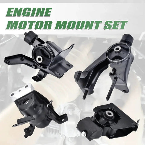 Beefed-Up Engine Mount Kit For Toyota Corolla Matrix And Pontiac Vibe 1.8L 2009-2013 And 2009-2010 Direct OE Replacement A62027 A62039 A62015 A62023 Heavy-Duty Iron Construction