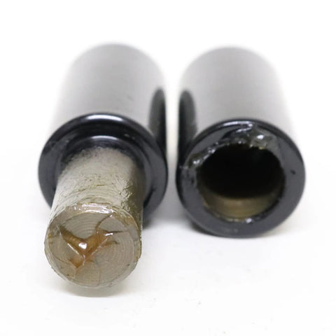 Close-up of Built Tough Weld On Barrel Hinges 5 Inch And 7 Inch No Plate For Metal Gates And Doors Black Powder Coat Grease Zerk