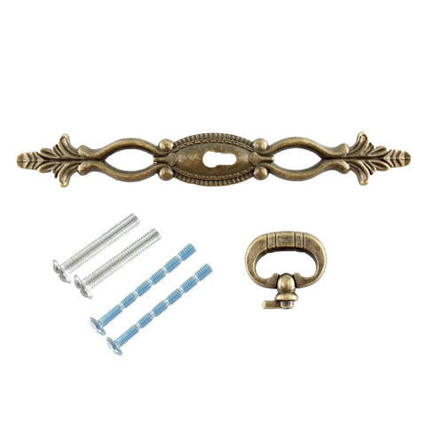 Antique Bronze Cabinet Pulls 6.3 Inch 160mm Vintage Style Drawer Knobs for Cupboard Dresser Wardrobe Three Hole Mounting Pack of 2 Includes Screws