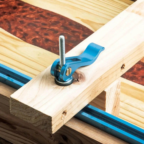 Two Pack 1/4-20 Cam Lever Clamps With 3 Inch T-Track Bolts For Quick Release Woodworking Jigs And Fixtures, Ideal For Drill Press