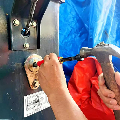 Using Grease Fitting Cleaning Tool For Zerks And Joints Easy Flush Of Dried Grease With Hydraulic Pressure And Penetrating Oil Pro Grade Zerk Cleaner For Pins Shafts Bushings Bearings And Maintenance To Restore Performance Cut Downtime And Extend Equipment Life on machinery