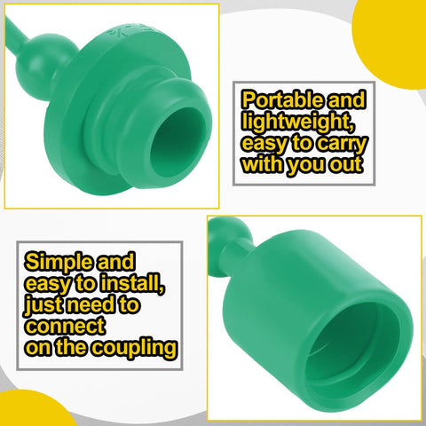 Tondiamo hydraulic dust caps and plugs set, green quick-coupler covers for 1/2 in flat-face couplings