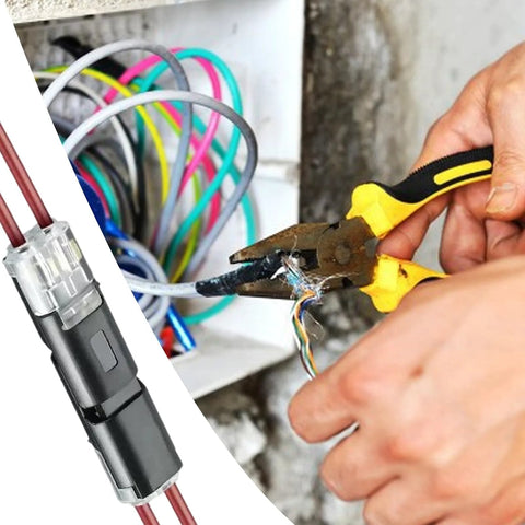 50 Pieces Quick Clip Fasteners For 22 18 AWG Automotive LED Wire Connectors And LED Strip Splicing with pliers and wiring