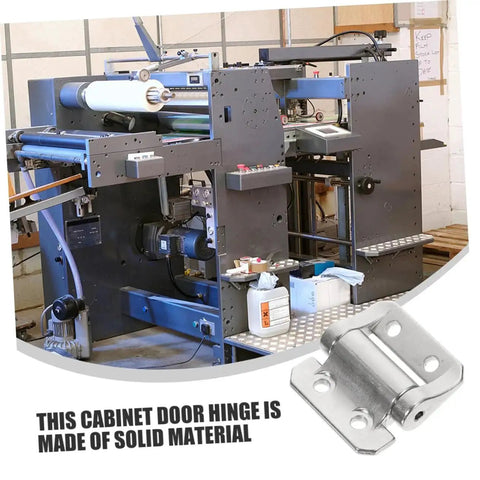 Heavy Duty Cabinet Door Hinge Replacement With Built In Damping For Silent Smooth Close And High Load Capacity Ideal For Residential Cabinets Bathrooms And Furniture Durable Soft Close Hinge For Corner Cabinets in front of industrial equipment
