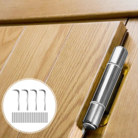 Spring Hinge Tension Pin Replacement Kit With 20 Stainless Steel Shelf Pins And 4 Hex Wrenches for garage door hinge in use