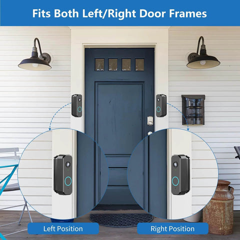 30-55 Degree Adjustable Doorbell Angle Mount for Wider View and No Blind Spots, Corner Mount on both sides of door