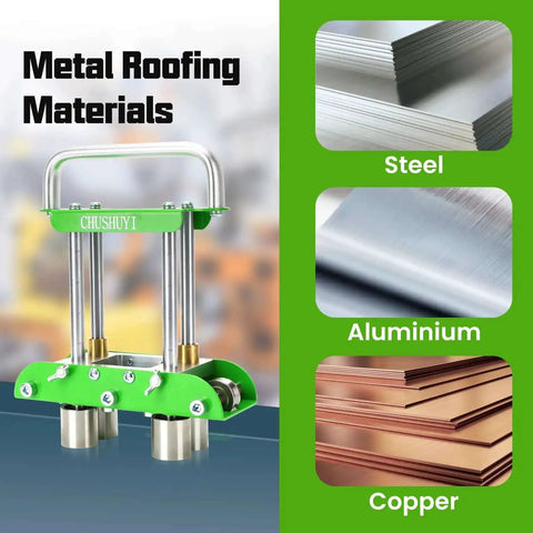 Lightweight Hand Sheet Metal Bender for Roofing Tools with Built In Metal Snips, designed for bending steel, aluminum, copper roofs