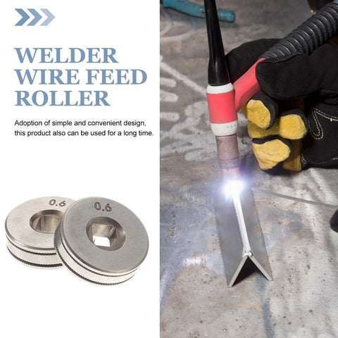 Wire feed rollers, 2 pcs, 0.6 mm knurled steel wheels for SSJ16 MIG welder.