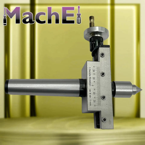 Pro Grade Advanced Taper Turning Attachment With Revolving Live Center For Lathe Machines Morse Taper 3MT Metric Precision Tooling