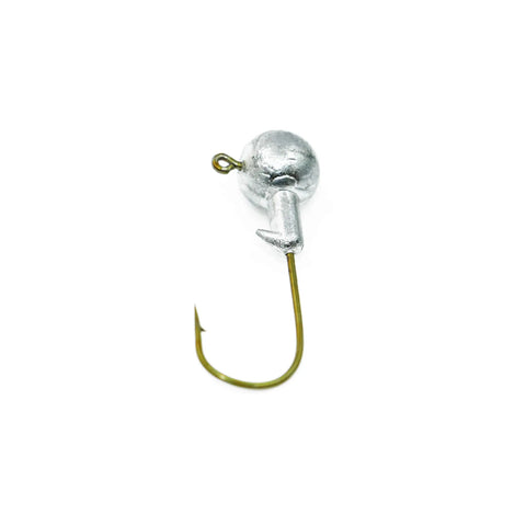 Unpainted Jig Heads With Bronze Hooks Ball Head Lead Jigs Bulk Pack For Freshwater And Saltwater Fishing Premium Unpainted Jigs