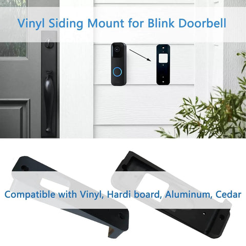 Vinyl Siding Mount For Blink Doorbell Angled Wedge Mount For Blink Video Doorbell Black on 4-inch exterior siding
