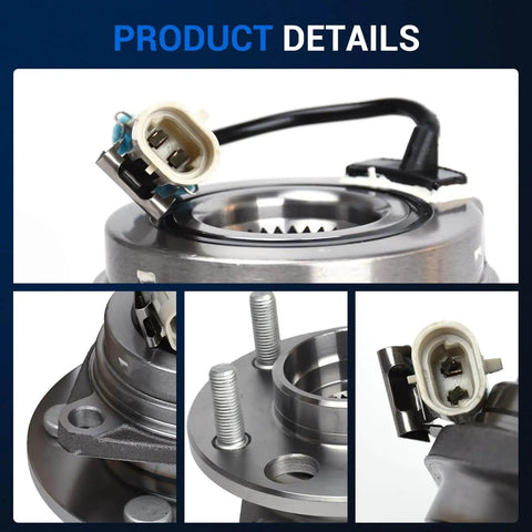 Front Wheel Hub Bearing Assembly 513087 5-Lug w/ ABS, detailed product images, axle replacement parts for Buick, Cadillac, Chevy, Oldsmobile, Pontiac