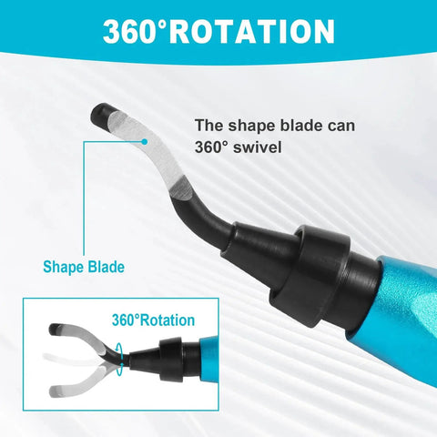 Close-up of Deburring Tool Set With 11 High Speed Steel Swivel Blades For Metal Resin PVC Copper Aluminum And Plastic 3D Printing