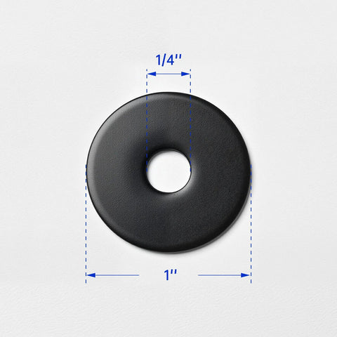 Fender washer, black oxide stainless steel, 1'' outer diameter with 1/4'' hole