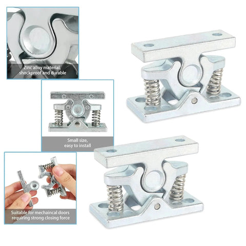 2 Pcs RV Door Catch And Trailer Door Latch Spring Loaded Easy Lock Stop Double Roller Zinc Alloy Durable Door Hardware