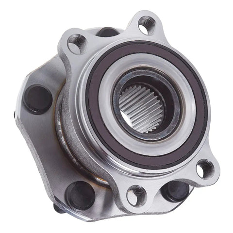 Front view of Front Wheel Hub And Bearing Assembly For Nissan Rogue 2014 2020 And Rogue Sport 2017 2022 Drop In OE Quality