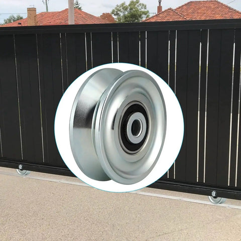 3 Inch V Groove Wheel For Inverted V Track Gate Caster Double Bearings Sliding Gate Heavy Duty 2000 Lbs Capacity Skelang