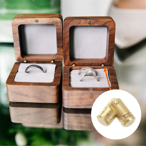 Invisible Brass Barrel Hinges 5x15mm Concealed Hidden Hinge For Jewelry Boxes And Music Boxes Gold Tone 20 Pack with open wooden boxes