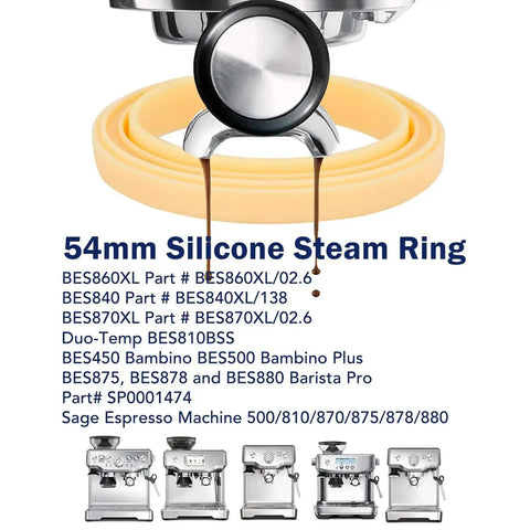 54Mm Silicone Steam Ring Grouphead Gasket Seal Replacement For Sage And Breville Espresso Machines Coffee Makers Models 878 870 860