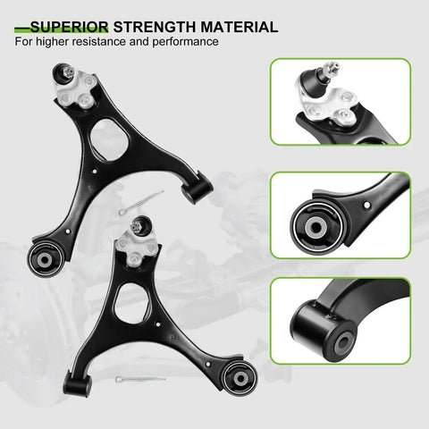 SCITOO front suspension kit: two black lower control arms with ball joints for Honda Civic 2006–2011