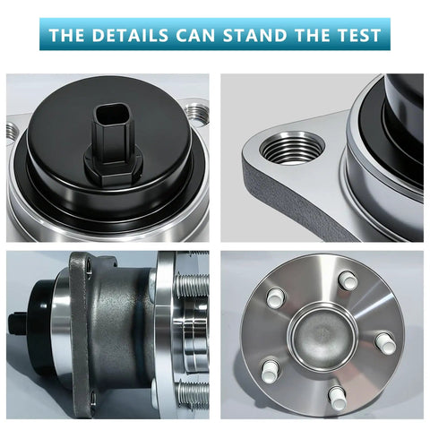 Close-up views of Rear Wheel Hub Bearing Assembly Drop In Ready 2 Pack Compatible With Toyota Corolla 2009 2019 Matrix 2009 2014