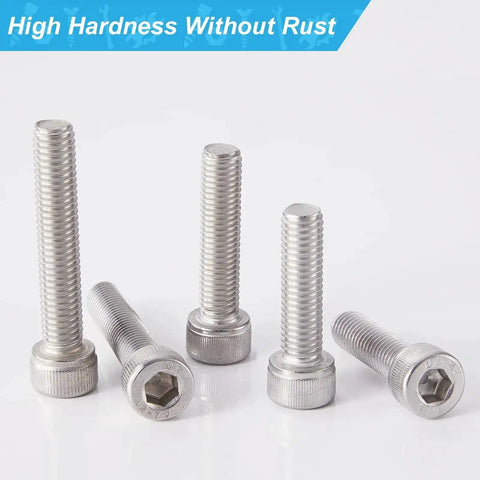 Assortment Kit Of M3 Socket Head Cap Screws 20mm To 40mm 100Pcs Stainless Steel 304 Fully Threaded Bright Finish Metric Allen Hex Drive Bolts For DIY Projects Home Repairs And Hobby Use