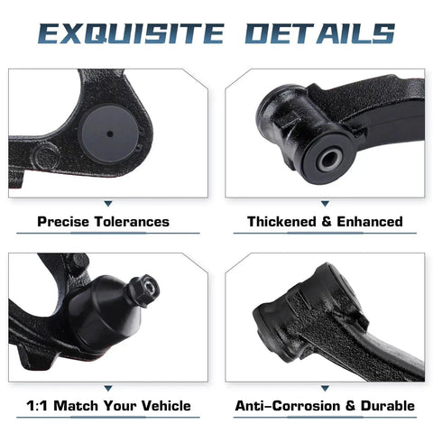 Front Lower Control Arm With Ball Joint Assembly Left And Right For 2007 To 2016 Cadillac Escalade ESV EXT Avalanche Suburban Tahoe Yukon GMC Sierra 1500 Silverado 1500 Beefed Up Heavy Duty Replacement Kit with close-up on details