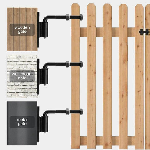 7 Inch Heavy Duty Bolt On J Bolt Gate Hinge With M20 Thread For Large Driveway Gates Up To 1100 Lbs Ball Bearing Hinge 3 gate types