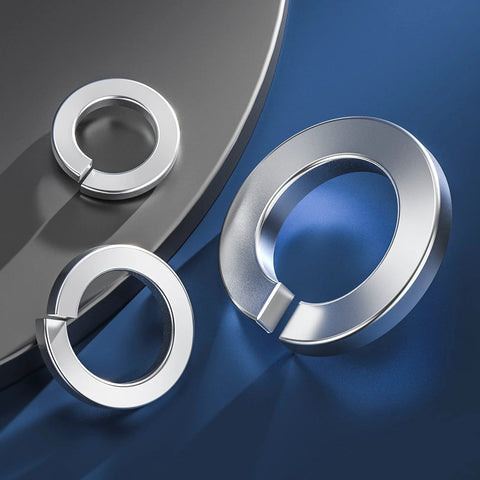 Split lock washer set, stainless steel rings, three sizes for screws and bolts
