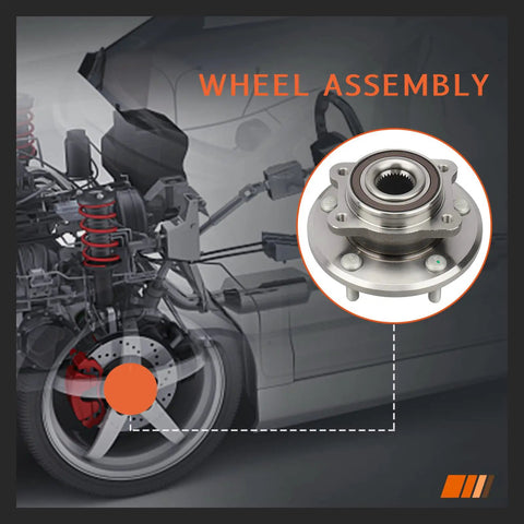 Front Wheel Hub And Bearing Assembly Left And Right 5 Lug With ABS For Dodge Journey 2009 2015 And Ram Promaster 1500 2500 3500 2014