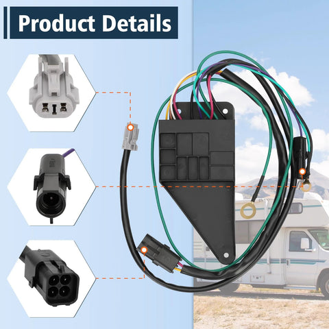 Sobalai RV step motor conversion kit with control box and multicolor wiring for curved linkage Kwikee 22–40 steps