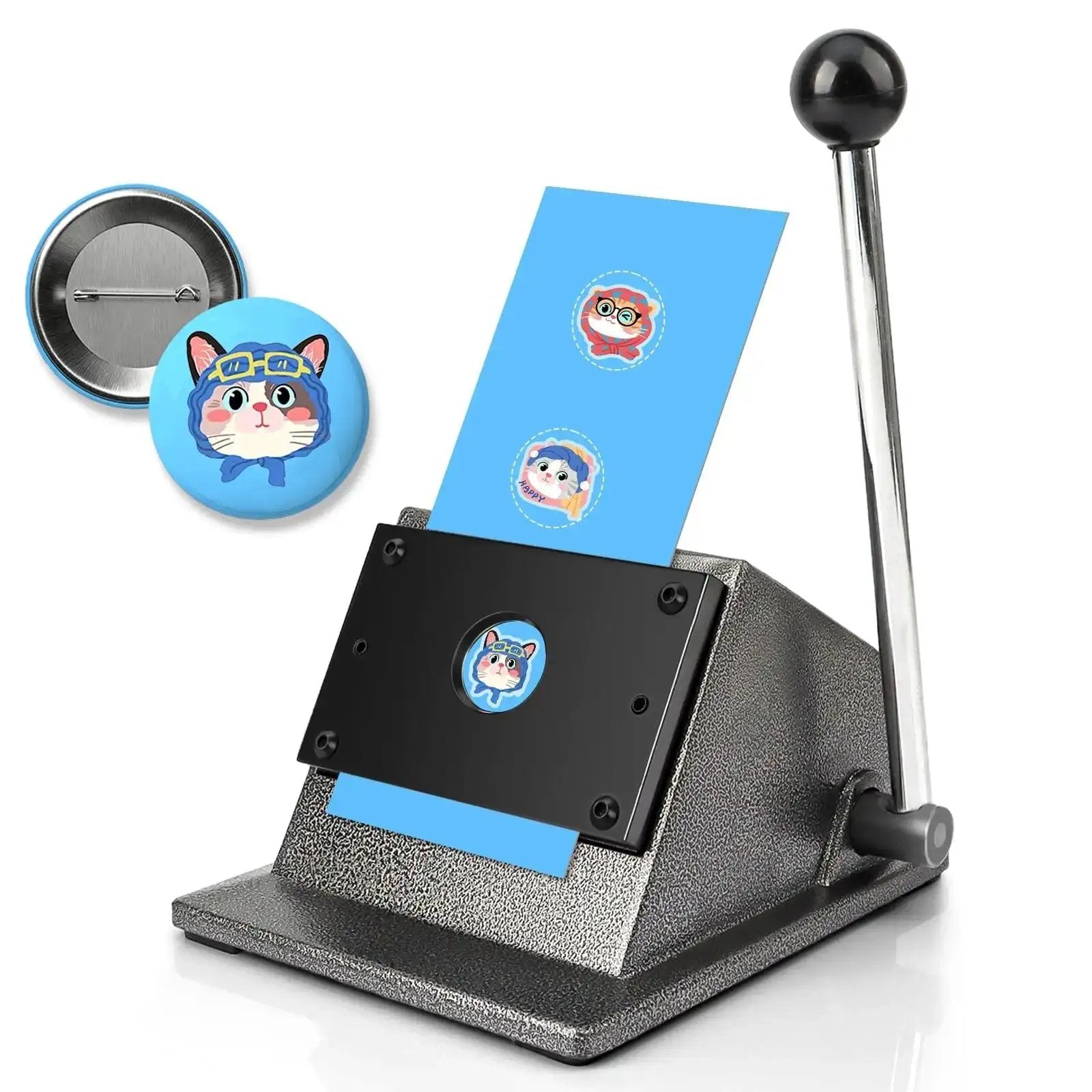 Heavy Duty Manual Lever Circle Punch And Button Cutter...