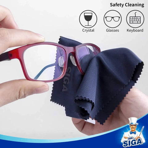 Premium Microfiber Cloths For Lenses Screens Glasses Six Pack 6 x 7 Inches cleaning red eyeglasses
