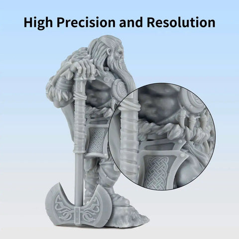 Miniature statue printed with Fast ABS Like 3D Printer Resin For LCD DLP 405nm UV Curing Non Brittle High Precision Photopolymer Gray 1kg