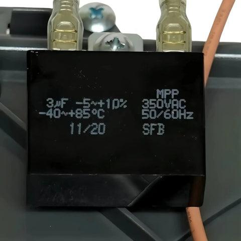 Close-up of electrical specifications on Heavy Duty Draft Inducer Motor For Carrier Bryant Payne Furnaces 1179081 320725756 20288 66756