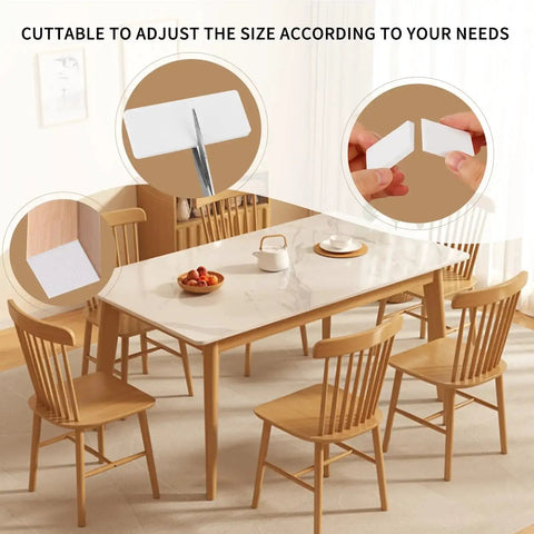 Headboard Wall Protectors And Anti Vibration Pads For Beds And Furniture, EVA Foam Cushions displayed on a dining table