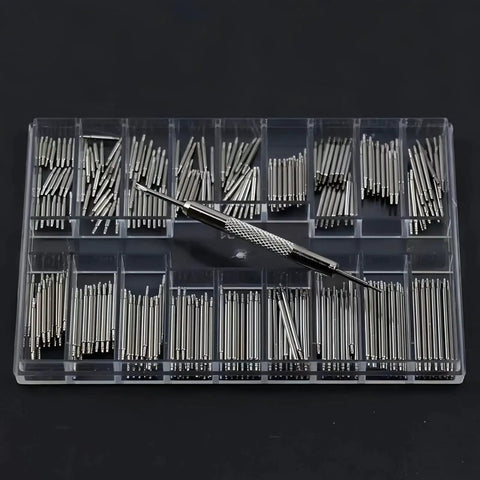 360 Piece Stainless Steel Watch Band Pins Kit With Spring Bar Remover Tool For Watchmakers Pro Grade Replacement 18 Sizes