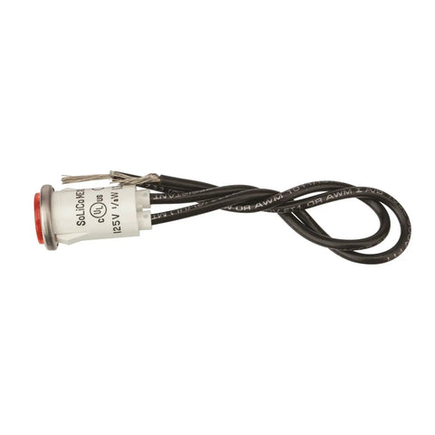 Round Indicator Light With Non Replaceable Lamps For Press Fit 0.5 Inch Panel Cutout And 0.5 Inch Mounting Hole Diameter Amber Diamond Lens