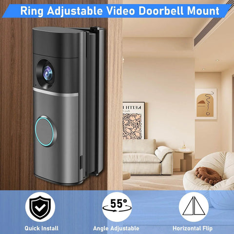 Adjustable Doorbell Angle Mount 35 To 55 Degrees For Wired Doorbell Pro Or Pro Plus Camera Mount Wedge Kit Left Or Right Universal Corner Holder